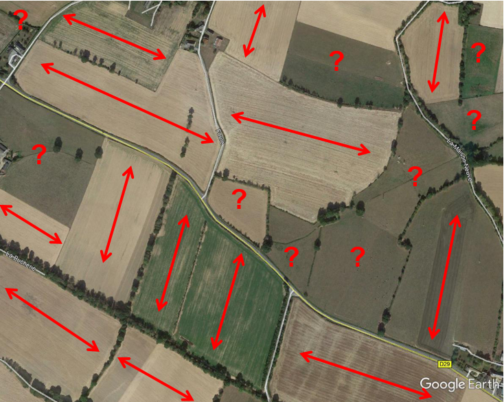 L'orientation des cultures vue par satellite très haute résolution