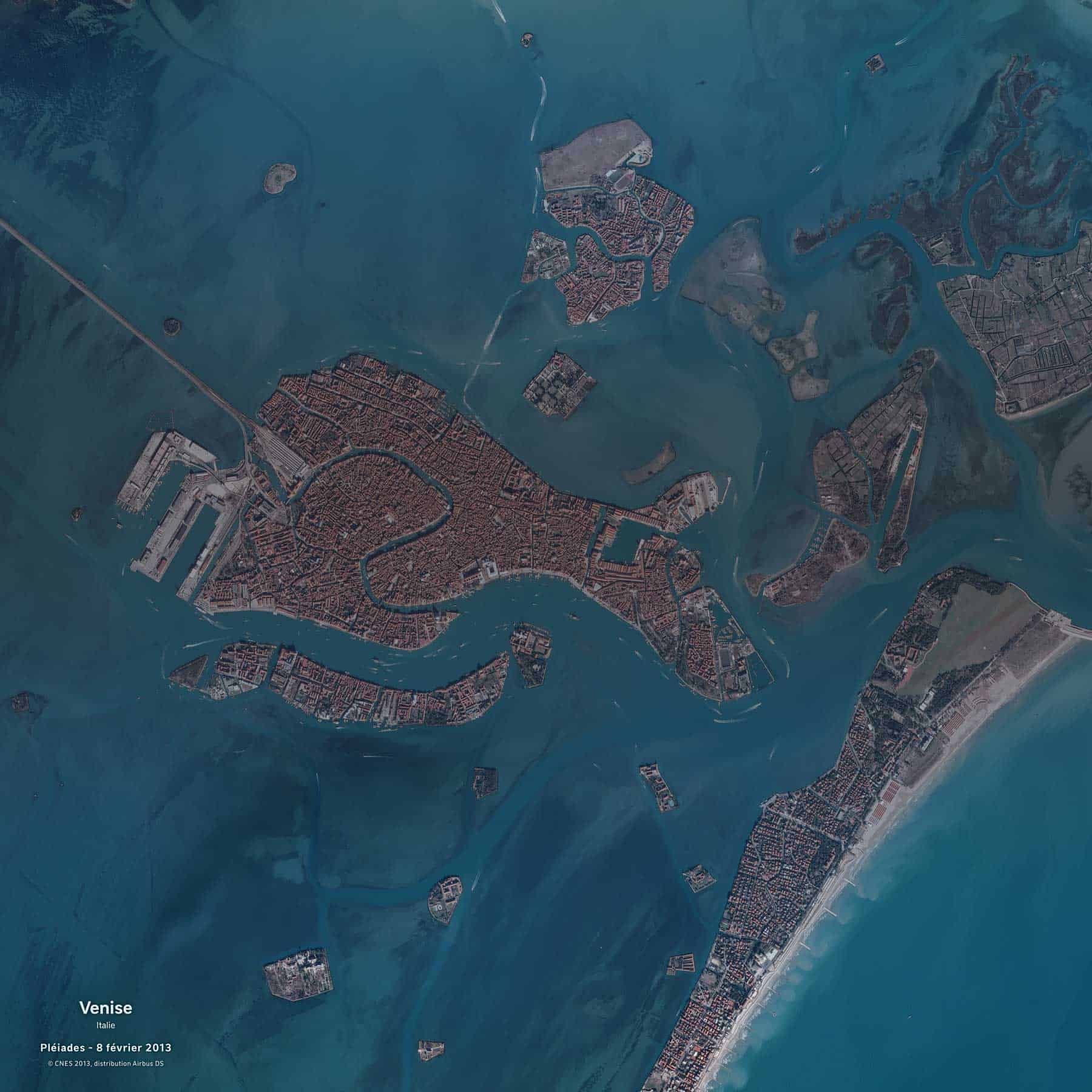 Vue de Venise depuis l’espace 